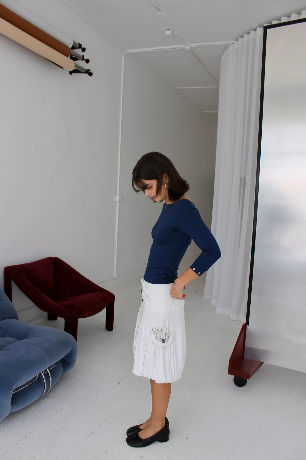 Bamboo Navy 3/4 Sleeve