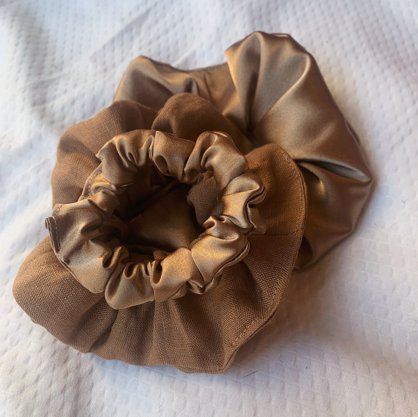 Satin Champagne Scrunchie
