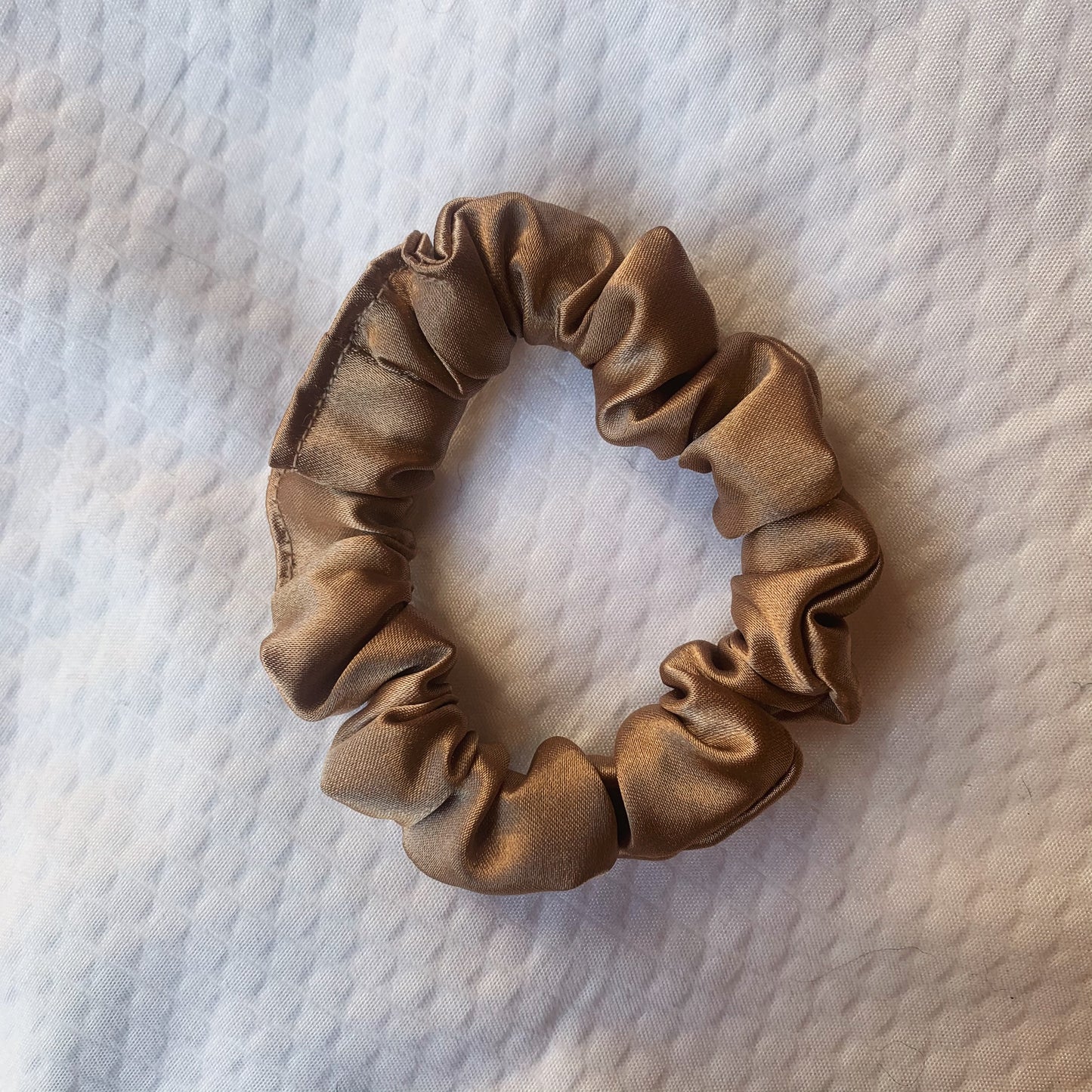 Mini Satin Champagne Scrunchie