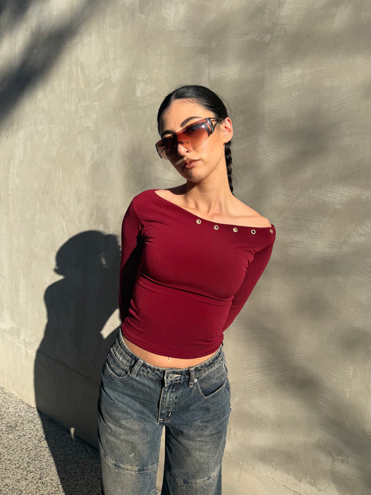 Wine Eileen Long Sleeve