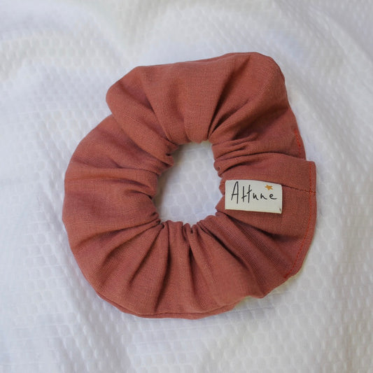 Linen Rose Scrunchie